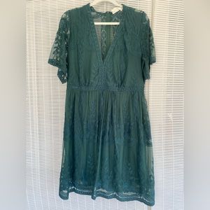 NWOT emerald Bella Ella Light My Fire dress size XL